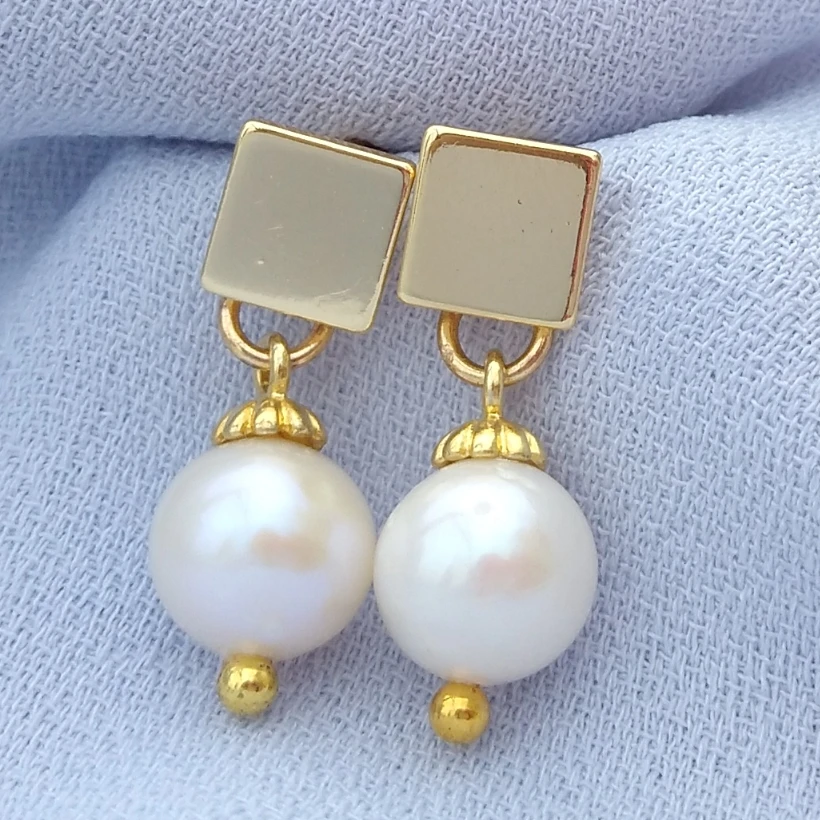 

Великолепные настоящие натуральные 9-10 мм AAA + SOUTH SEA белые круглые серьги-гвоздики с жемчугом, бесплатная доставка