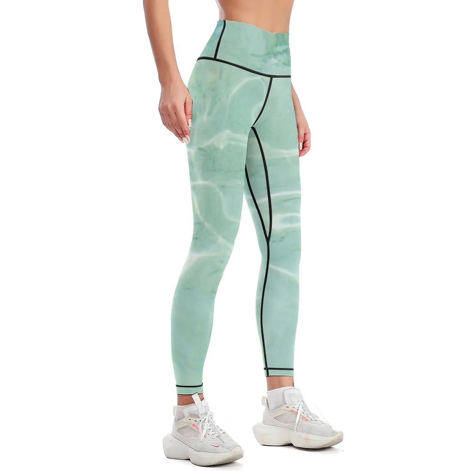 Light Blue Calm Ocean Leggings jogging pants joggers for Sportswear woman gym flared Womens Leggings