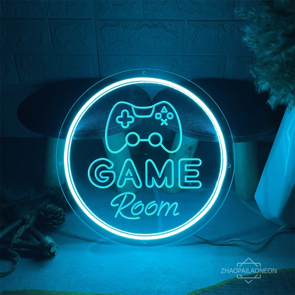 Imagem -04 - Personalizado Neon Led Sign Lights Sala de Jogos Gravação 3d Wall Art Usb Gamer Signs Casa Bar Jogos Decoração do Quarto