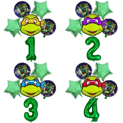 Teenage Mutant Ninja Turtles Numbers Ballons Birthday Balloons Party Decoration Baby Shower Ornaments Anime Room Decor Kids Gift