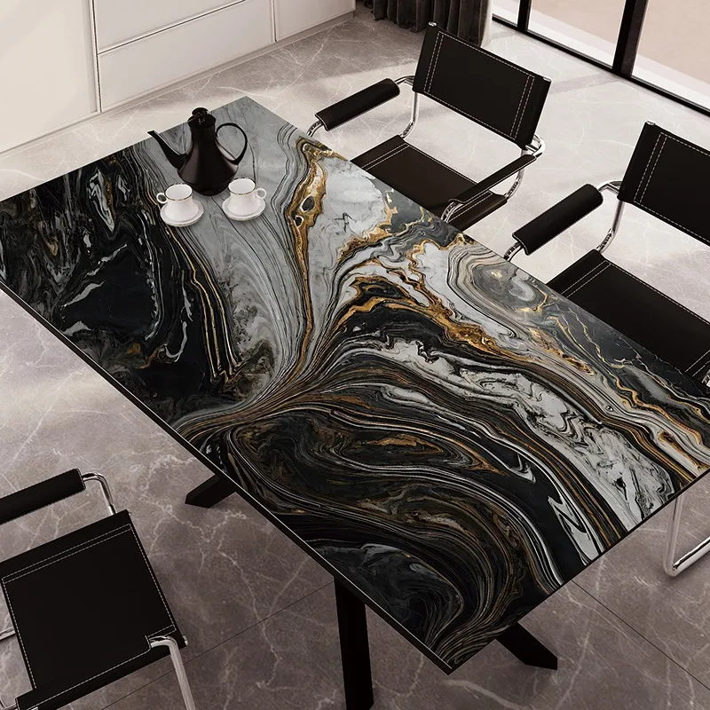 Creative art Dining Table Mats PVC Waterproof Oil-proof Anti-slip Soft Mat arbitrary crop Easy Clean Coffee Table TV Cabinet Mat