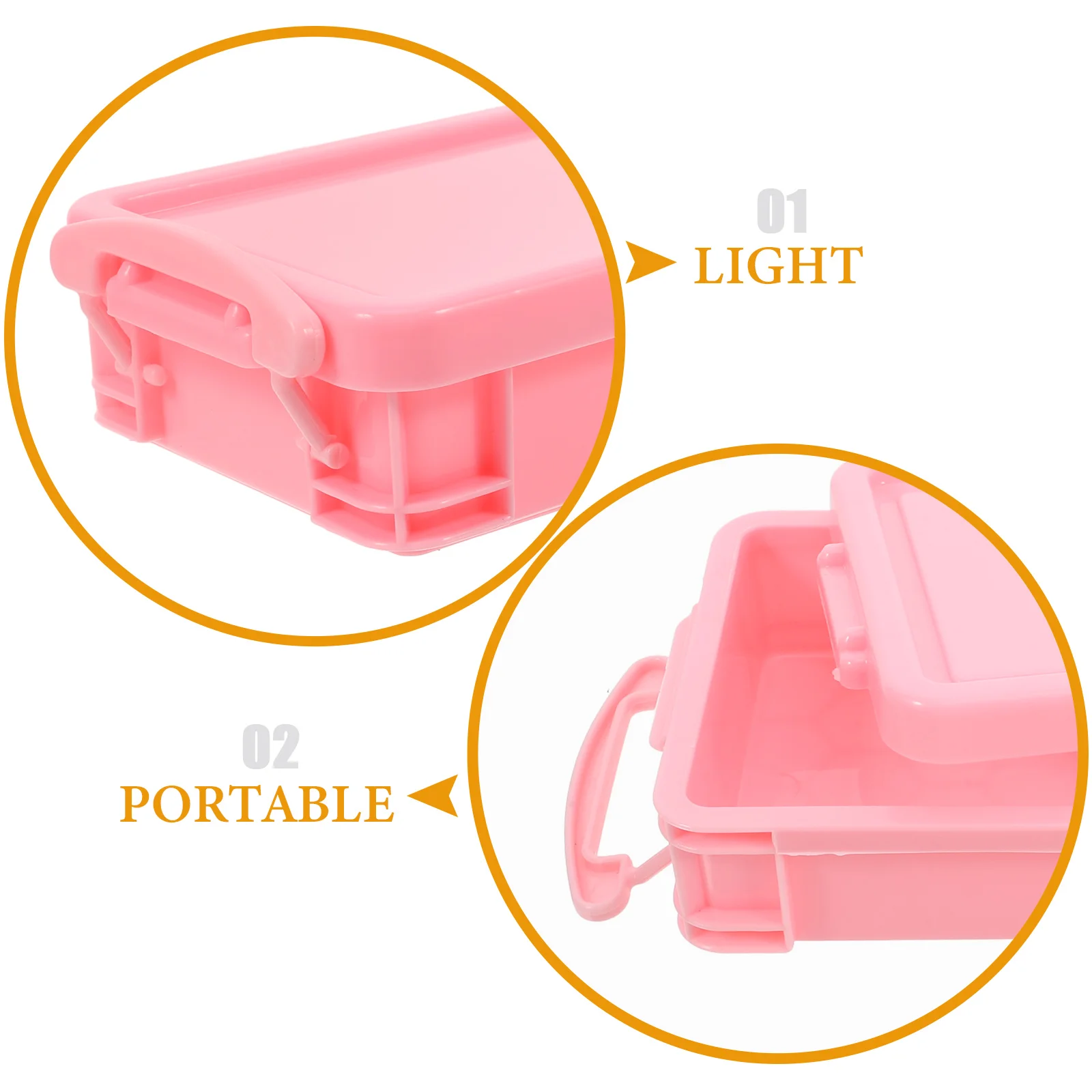 Pencil Box Large Capacity Stackable Crayon Container Kids Pink Hard Case Marker Storage Plastic Desk School Supplies