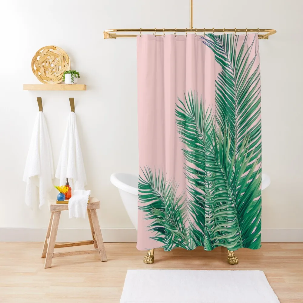 

Summer Palm Leaves Shower Curtain For Bathrooms With Beautiful Designs Shower For Bathroom Set Waterproof Shower Curtain