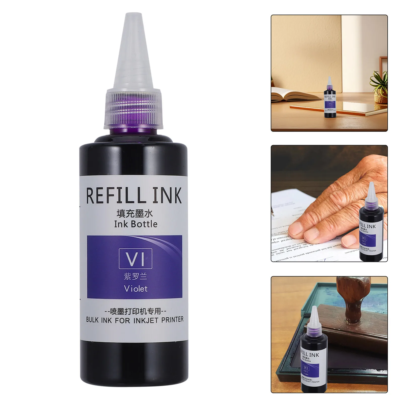 Archival Quality Pad Ink Refill Vivid Colors Long Lasting Fade Resistant For Self Inking Printmaking Fingerprint Pads