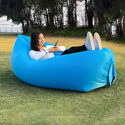 Sofá inflable resistente al desgaste, suave, portátil, impermeable, duradero, cómodo, rápido, para dormir, para exteriores