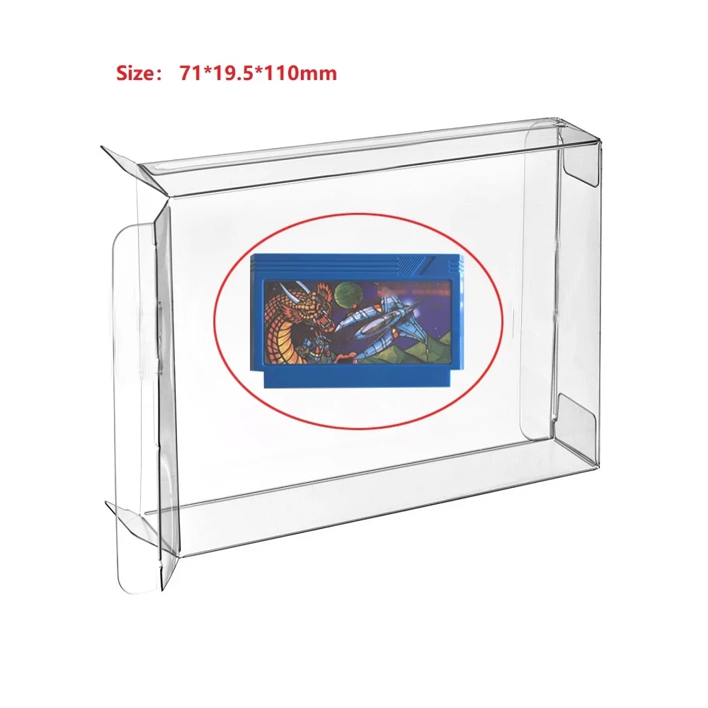 Ruitroliker 10Pcs Clear Protecter Sleeve Cartridge for Family Computer FC Games Japan version Box