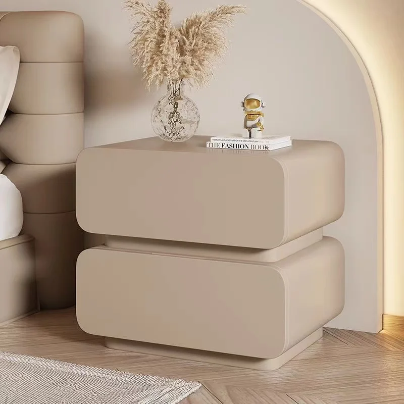 Comfortable Drawers Bedroom Bedside Table Round Auxiliary Mini Tables Bed Headboard End Cabinets Living Room Mesitas De Noche image 5