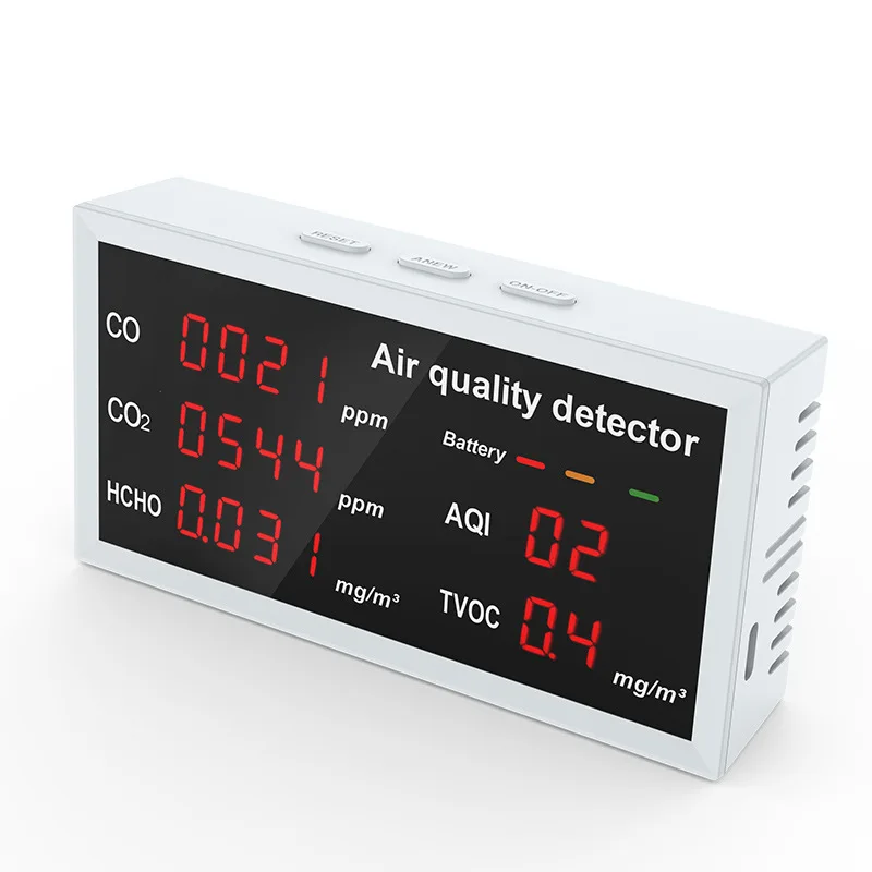 

5-in-1 HCHO Formaldehyde Detector, Portable Indoor Air Quality Monitor, TVOC Gas Sensor, Home Air Tester, Carbon Monoxide Monito