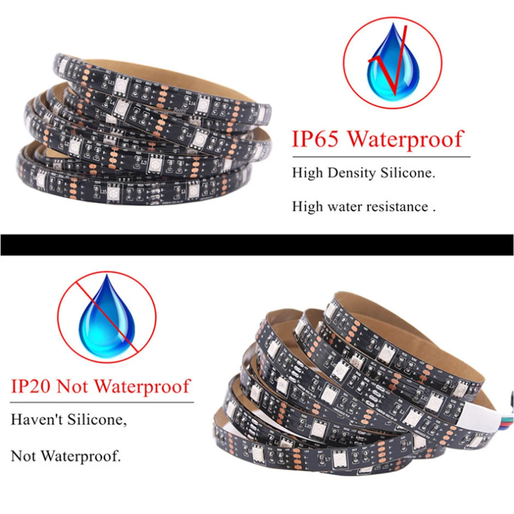 USB RGB LED Strip Light+Bluetooth Control 5V 5050 30Leds Smart Flexible Tape Waterproof Phone App Control TV Backlight