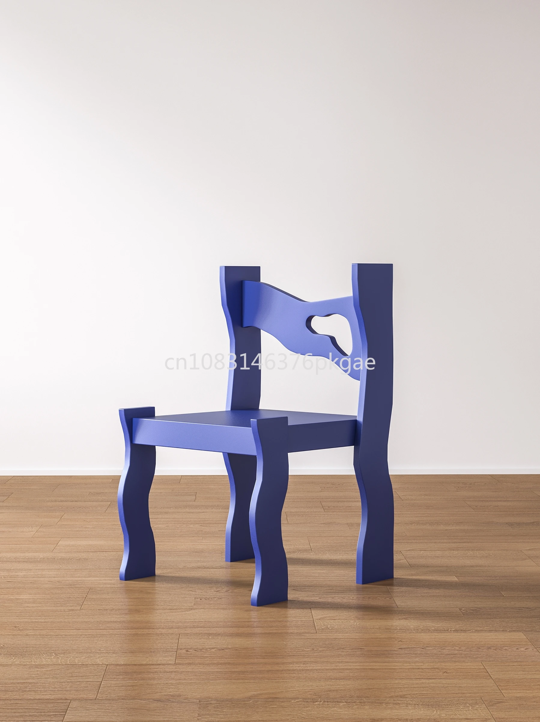 Minimalist Designer Klein Blue Art Design Sense Futuristic Dining Chair Classic Irregular Chair Living Room Furniture