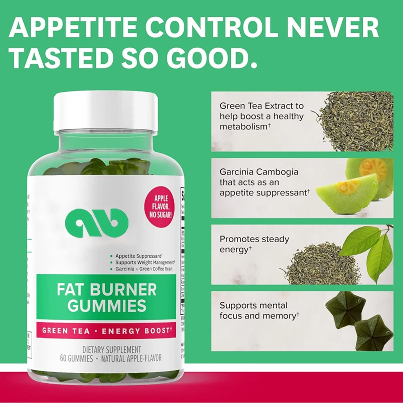 

Healthy Fat Burner Gummies - Used for Metabolism+Green Coffee Beans and Raspberry Ketone-60 Gummies