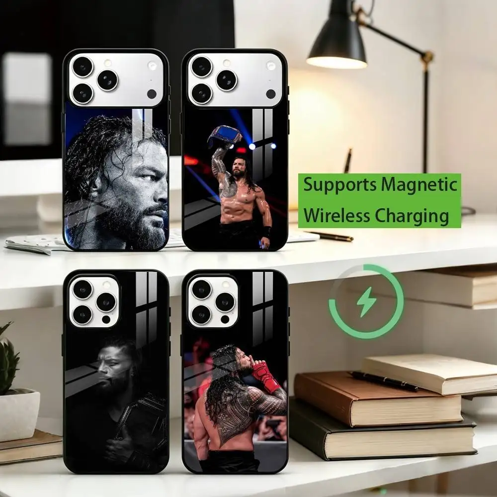

Professional wrestler R-Roman Reigns Phone Case For iPhone17,16,15,14,13,12,11 Plus,Pro Supports Magnetic Wireless Charging