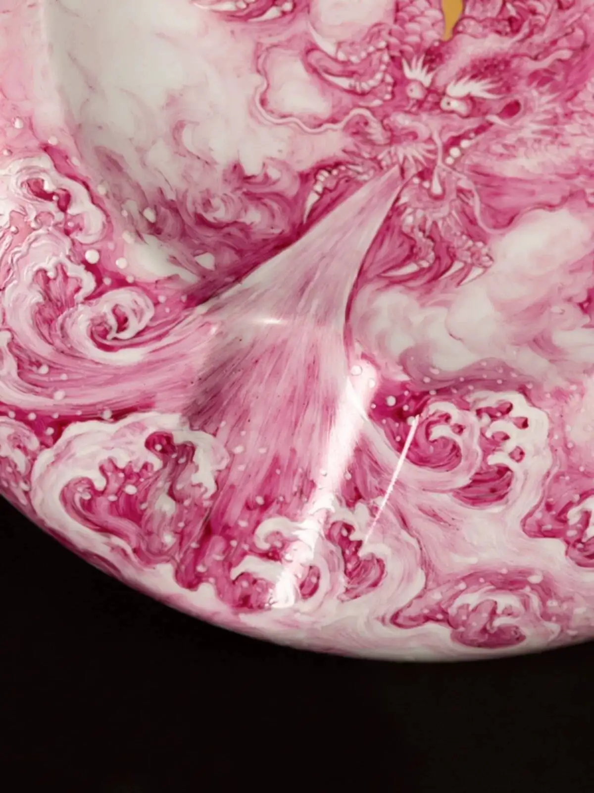 Holy Mountain High-End Pastel Antique Ruby Red Dragon Ashtray Jingdezhen Ceramic Cigar Jar