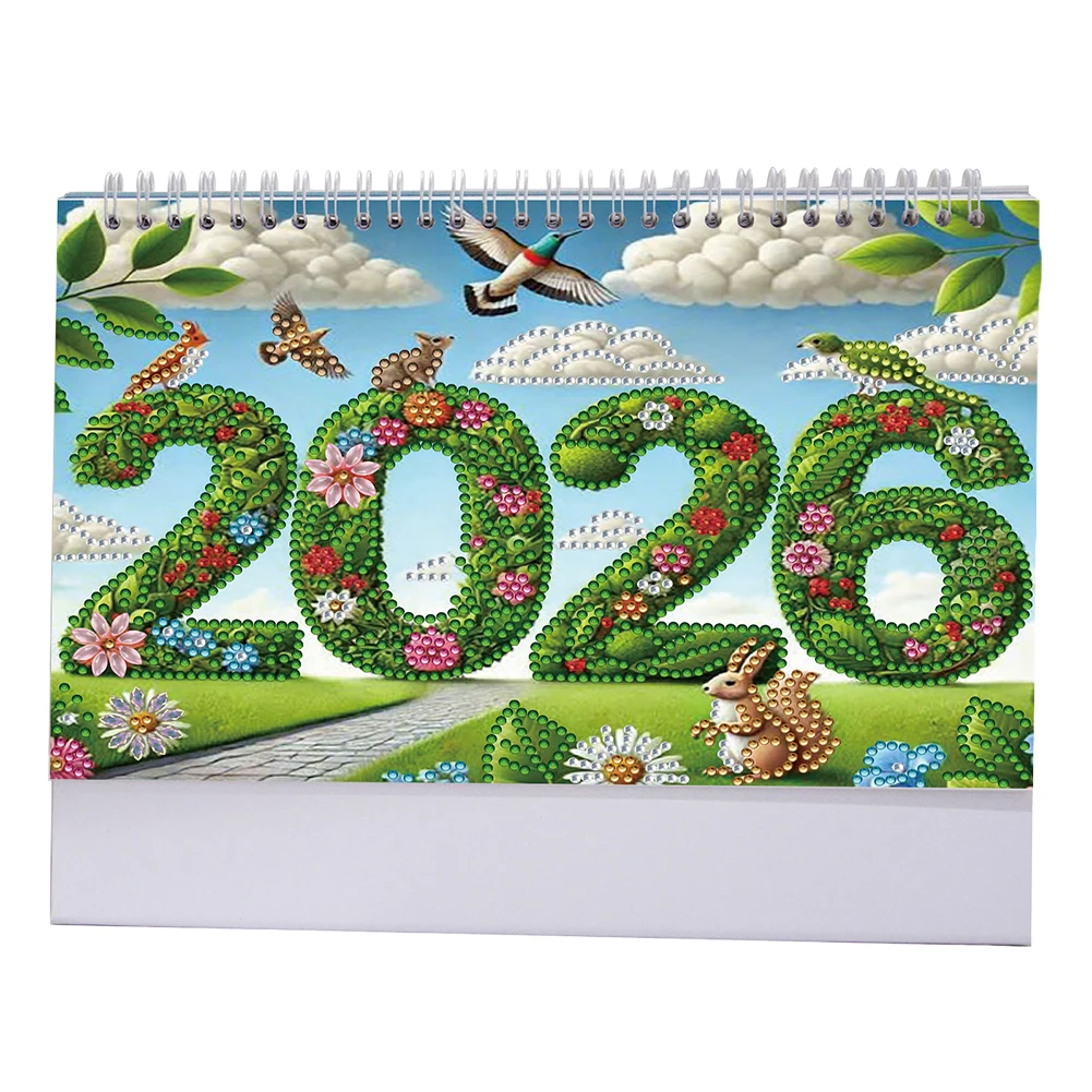 

Календарь на 2026 год, сделай сам, алмазный художественный настольный календарь с бриллиантами неправильной формы для гостиной, спальни, офисного стола, подарок