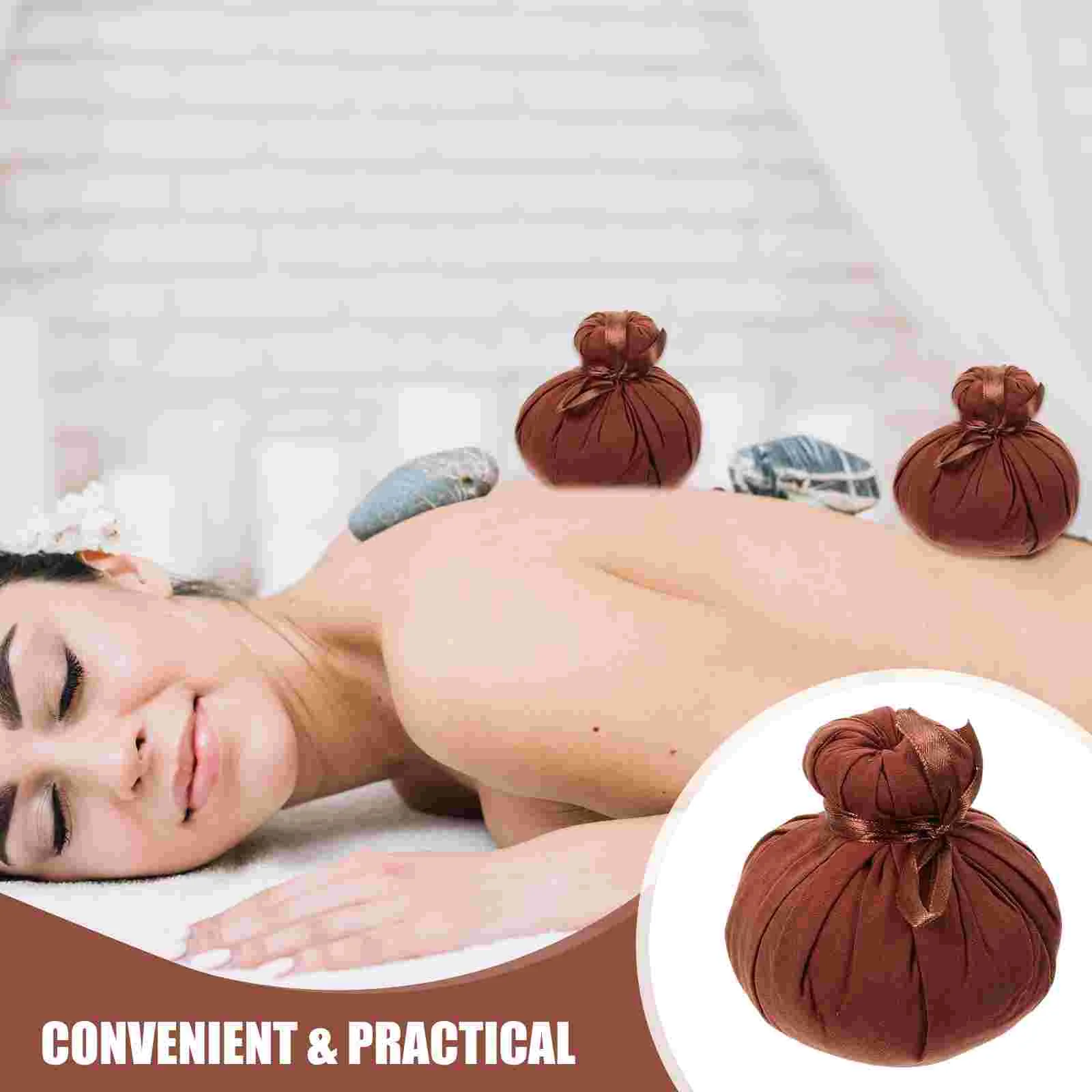 2 Pcs Compress Ball Mugwort Herb Moxibustion Warming Herbal Chinese Wormwood Portable Massage Balls Pouch