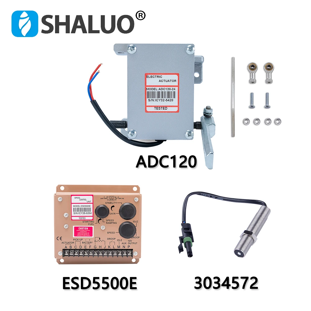 High Quality Diesel Generator Governor Kit ADC120 Actuator ESD5500E Speed Controller 3034572 Pickup Speed Sensor Genset Parts