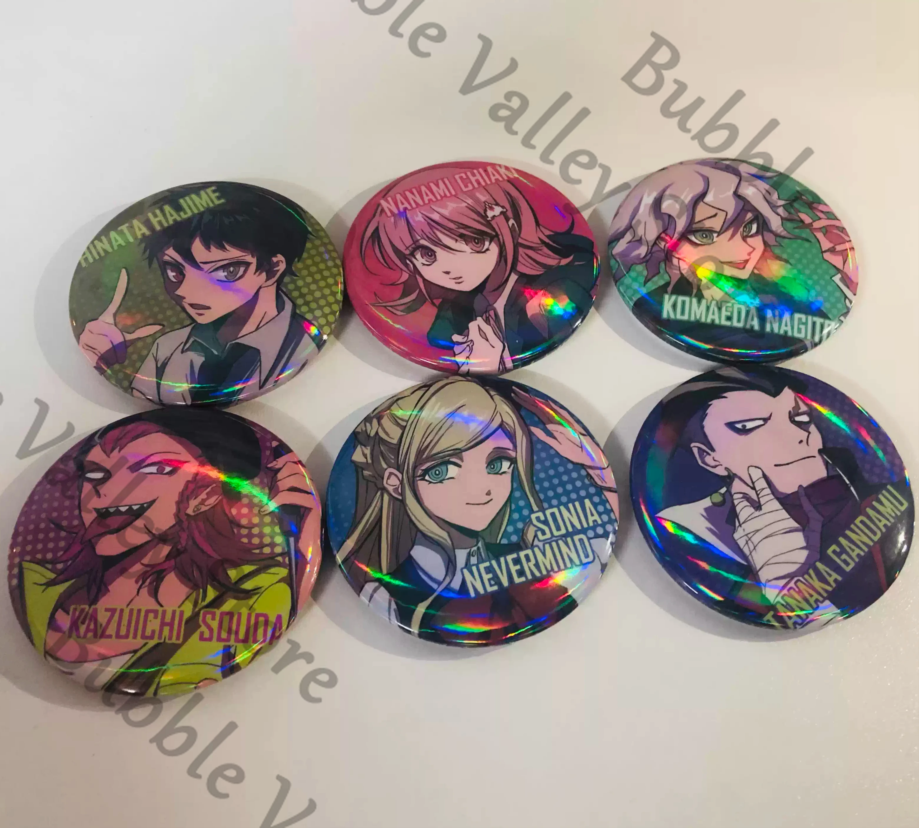 

Anime Danganronpa Nagito Komaeda Hinata Hajime Tanaka Gandamu Cosplay Laser Badge Emblem Cartoon Brooch Breastpin Pendant Gift
