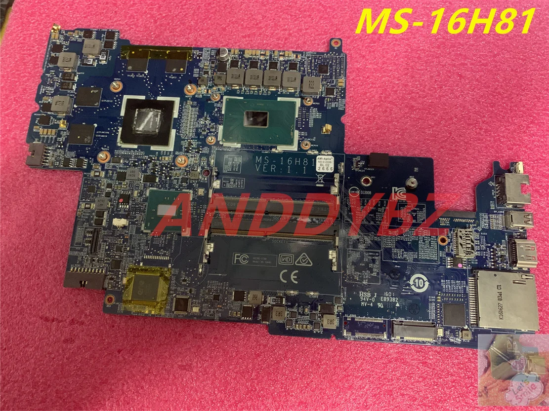 

Used MS-16H81 VER 1.1 For MSI GS60 WS60 WS62 LAPTOP Motherboard WITH I7-6700HQ CPU AND Quadro M600M 100% Perfect Work