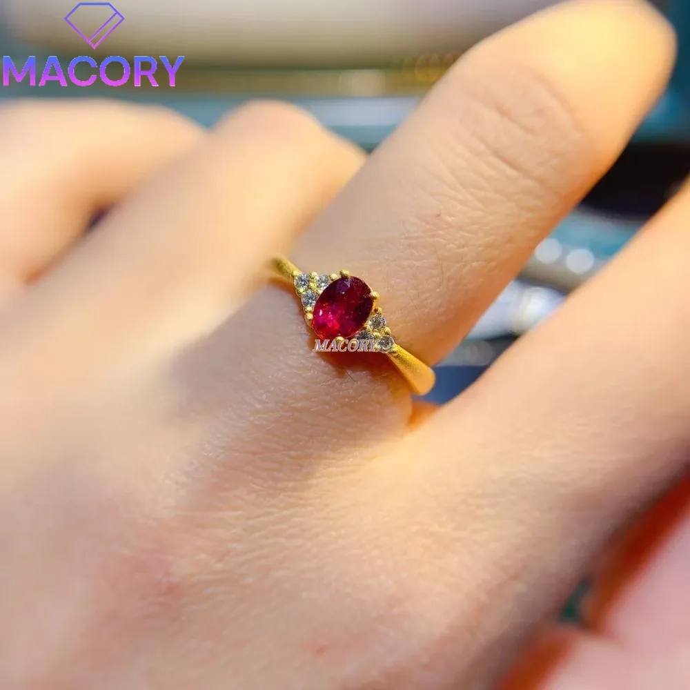 Brand new 925 sterling silver natural tourmaline ring luxurious exquisite and charming the top choice for women's holiday gifts