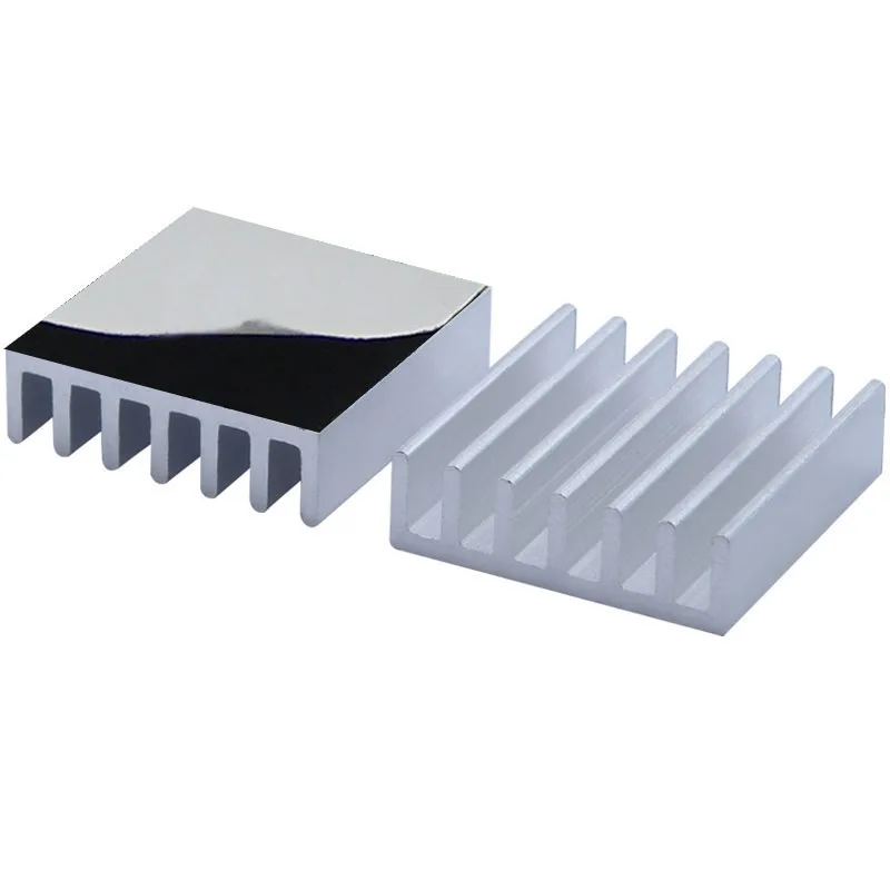 Disipador de calor de aluminio para impresora 3D, Enfriador de radiador de Chip electrónico con cinta adhesiva térmica de doble cara, 20x20x6mm, 10