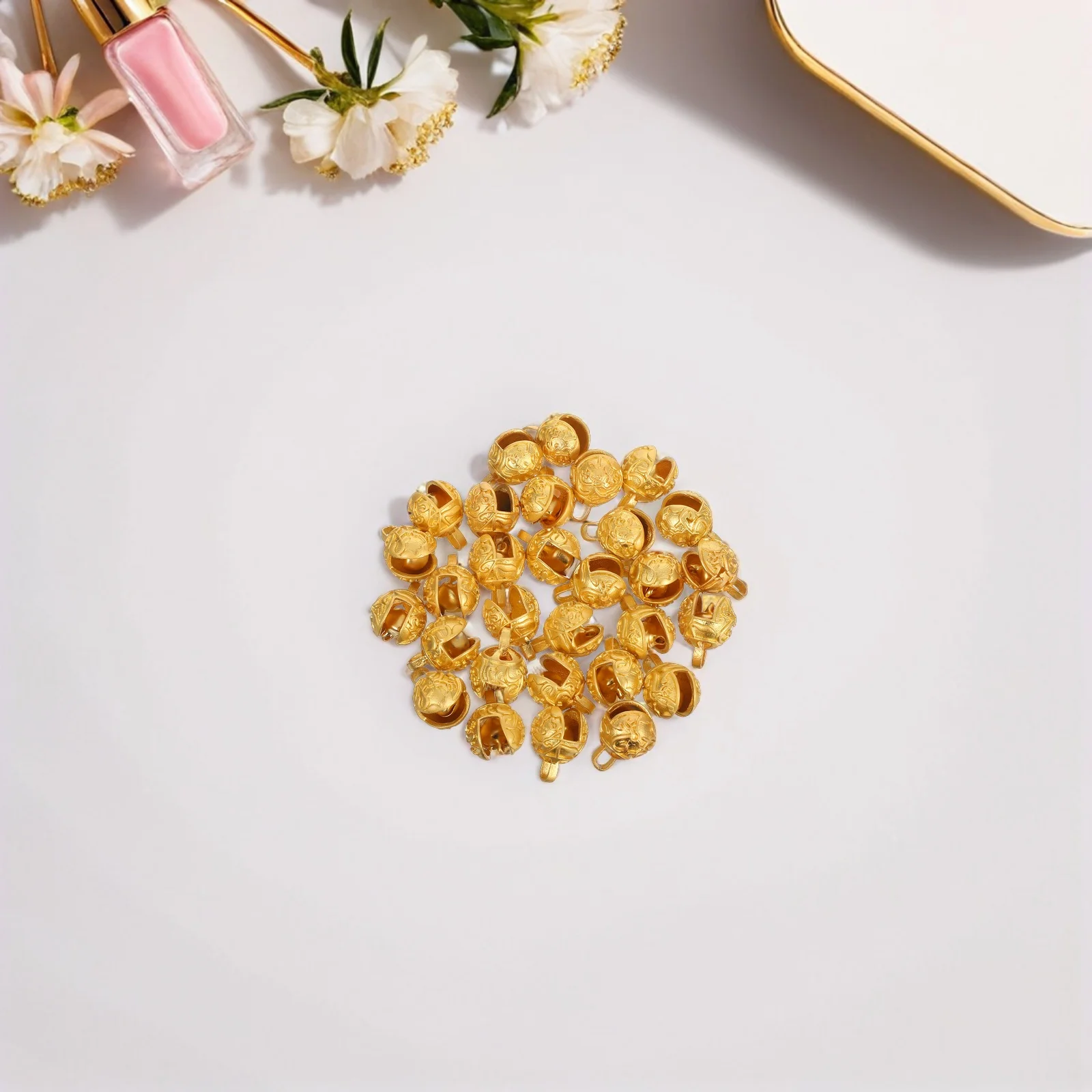 

30Pcs Vintage Lion Bell Pendant Charms for DIY Necklace Bracelets Hair Accessories Unique Handmade Craft Bells