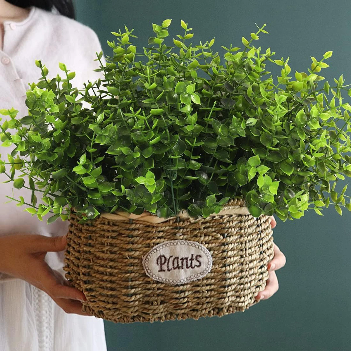 6 قطع من نبات الأوكالبتوس المقلد، الربيع، الصيف، الخريف، المنزل الداخلي، الحديقة الخارجية، ديكورات المهرجانات المختلفة