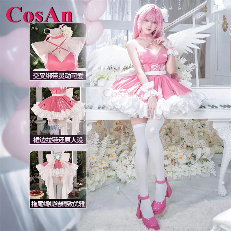 

CosAn Game GODDESS OF VICTORY: NIKKE Dorothy Cosplay Costumes Dawn Party Pink Formal Dress Halloween Party Role Play Clothing
