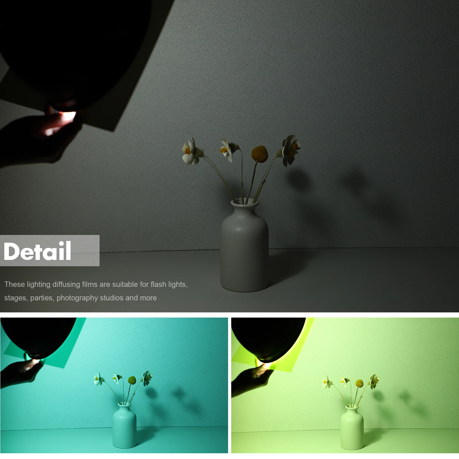 

20 Pcs Tinted Film Color Gels Colored for Lights Filter Photo Lighting Filters Black Tea