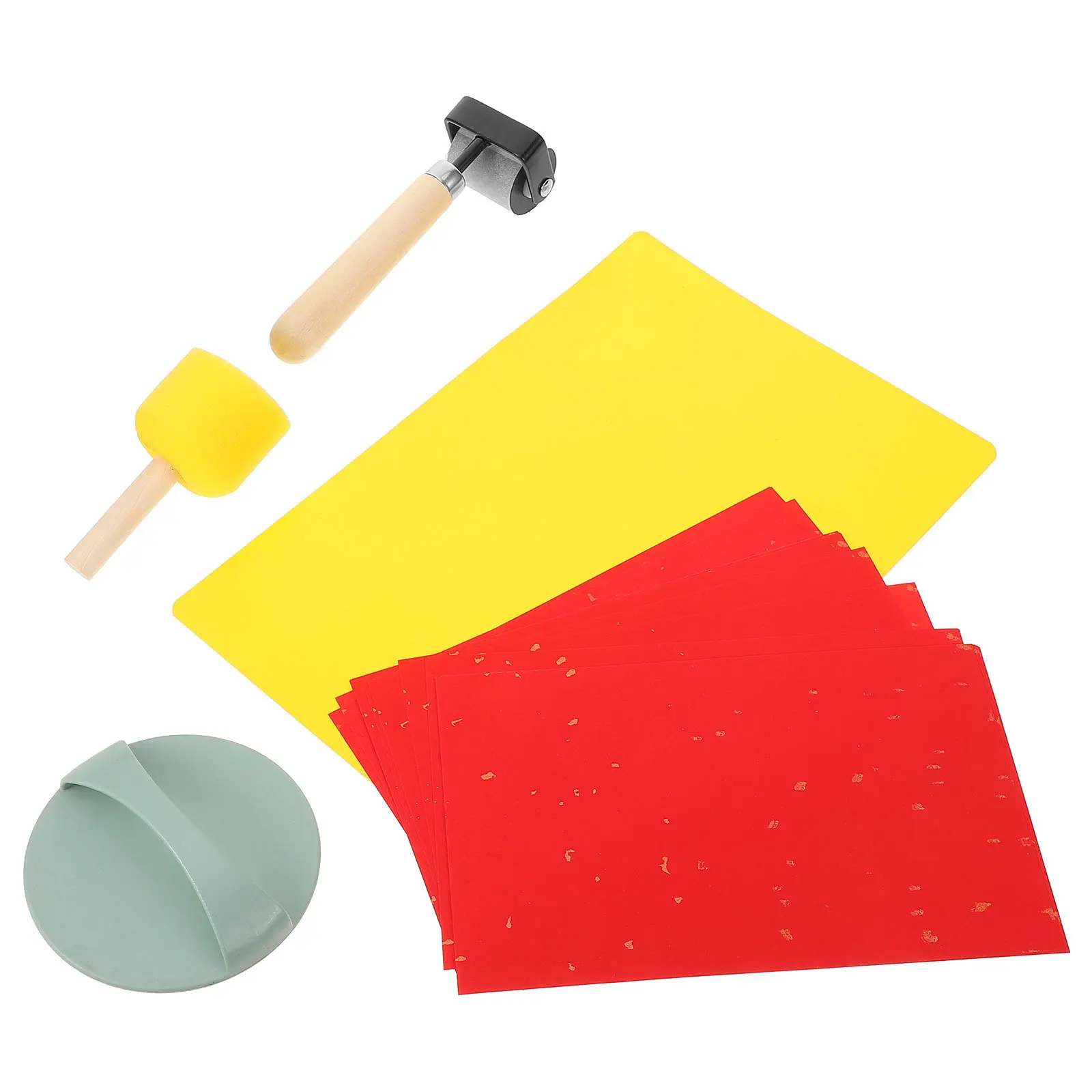 

1Set Stamp Making Kit Tool Set Printmaking Carving Roller Wood Handle Art Craft Supplies Stamp Making Kit