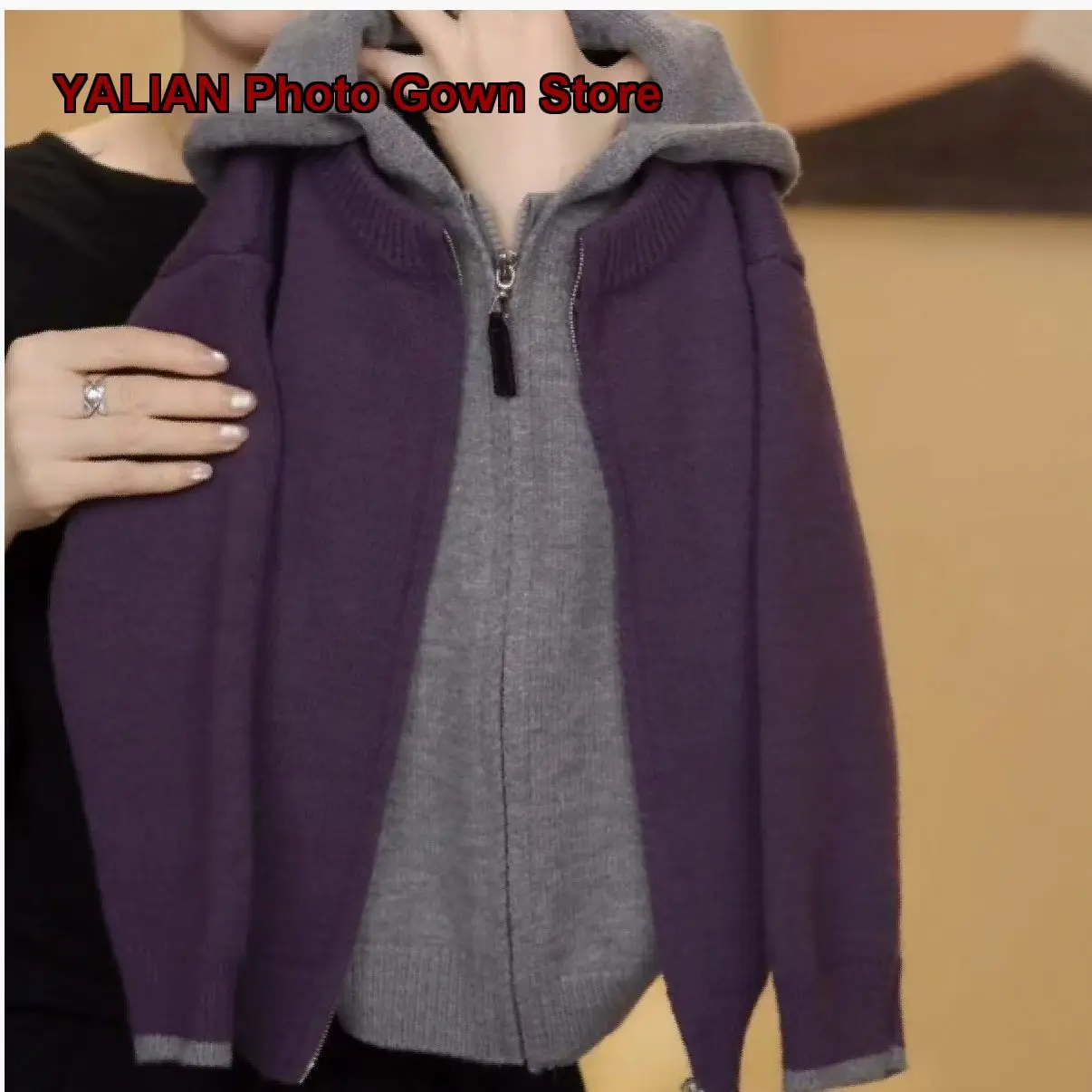 Kids Hooded Casual Two-Piece Look Knit Top for Spring 2026