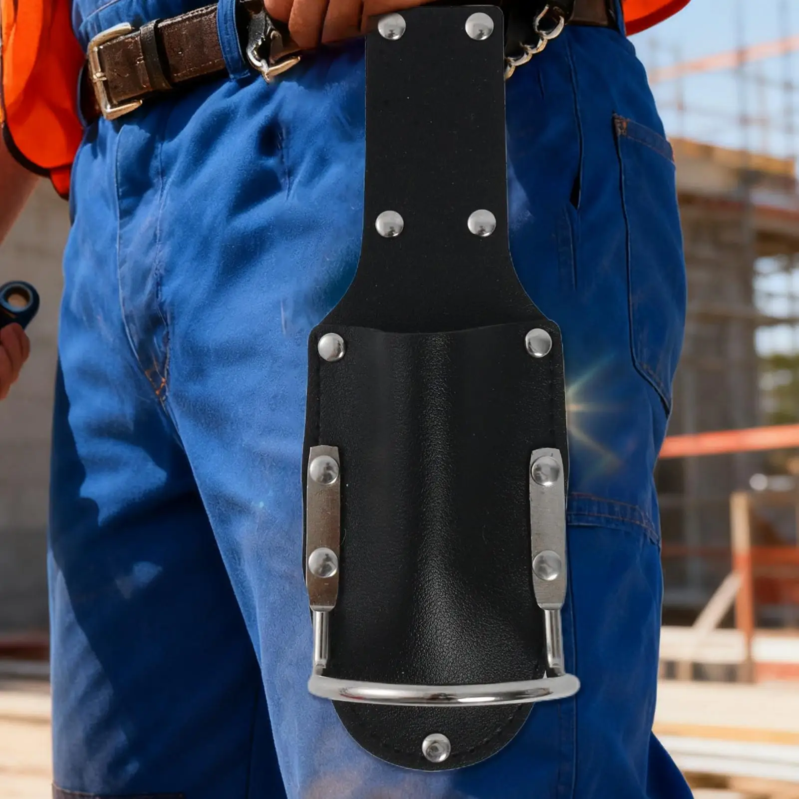 กระเป๋าใส่เครื่องมือ 2 in 1 สำหรับช่างไม้ งานบำรุงรักษาสวน งานตัดแต่งกิ่งไม้ ช่างไฟฟ้า ซองใส่คีมหนัง PU พร้อมห่วงสำหรับค้อน