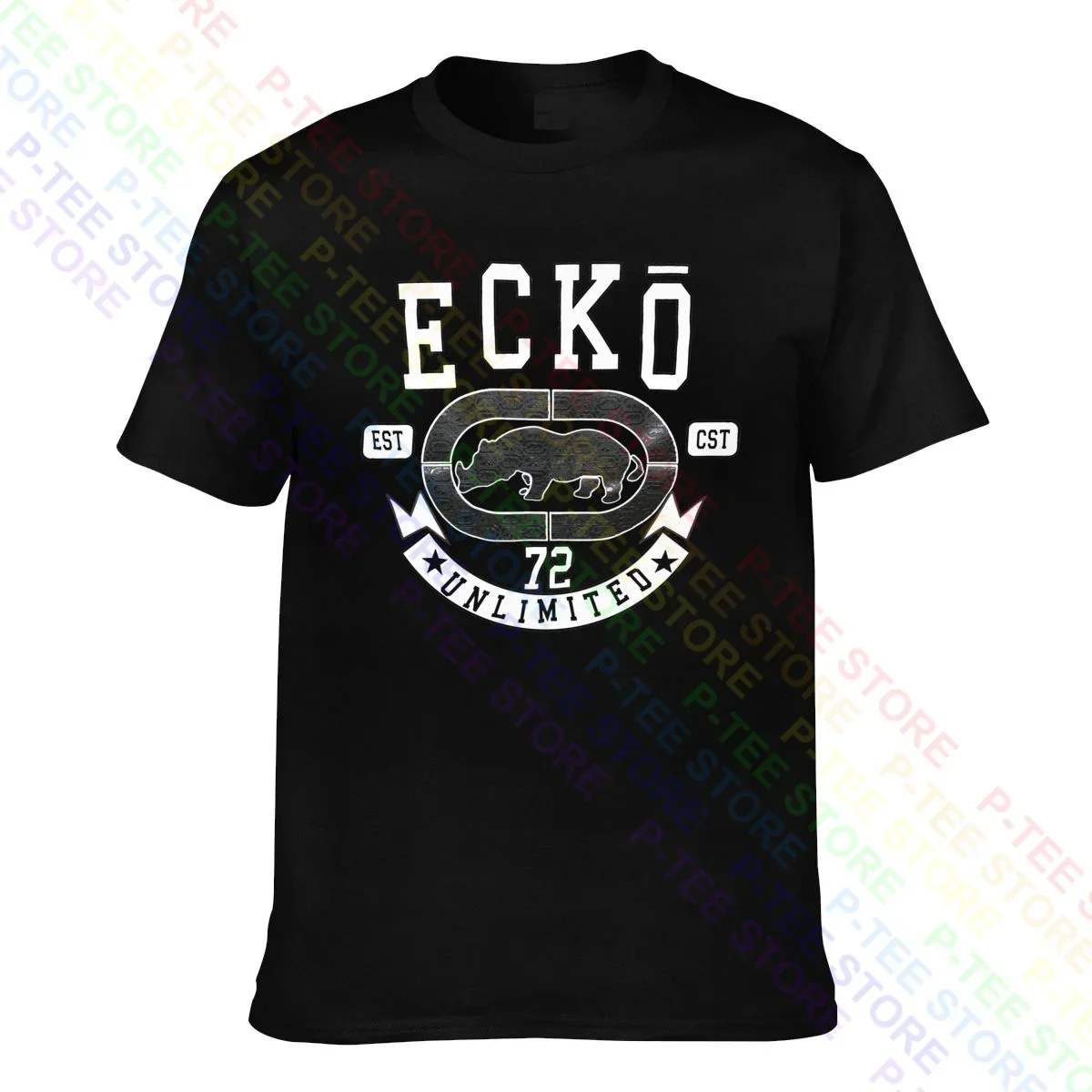 Ecko_Unltd Red Hip Hop 1972 camiseta de rinoceronte camiseta estilo Pop Hipster todo fósforo