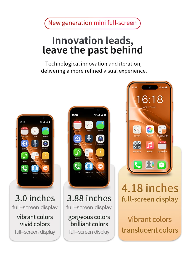 SOYES XS19 MAX LTE 4G Mini Smartphone Android 15.0 6GB RAM 128GB ROM Dual SIM 2900mAh Face Unlock Small Mobile Phone