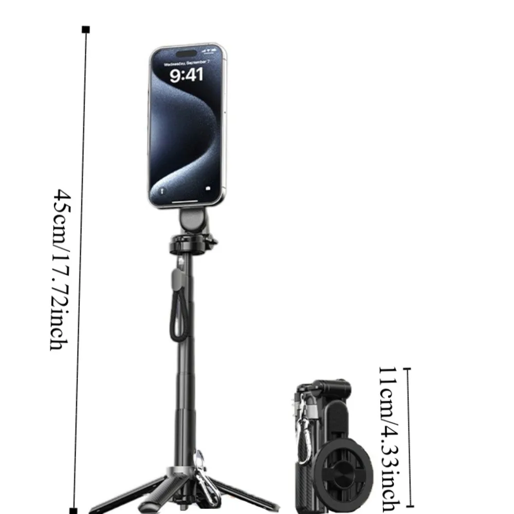 Magnetic Bluetooth Selfie Stick 360° Rotating Portable Telescopic Selfie Stick Lightweight Extendable Selfie Stick Tripod