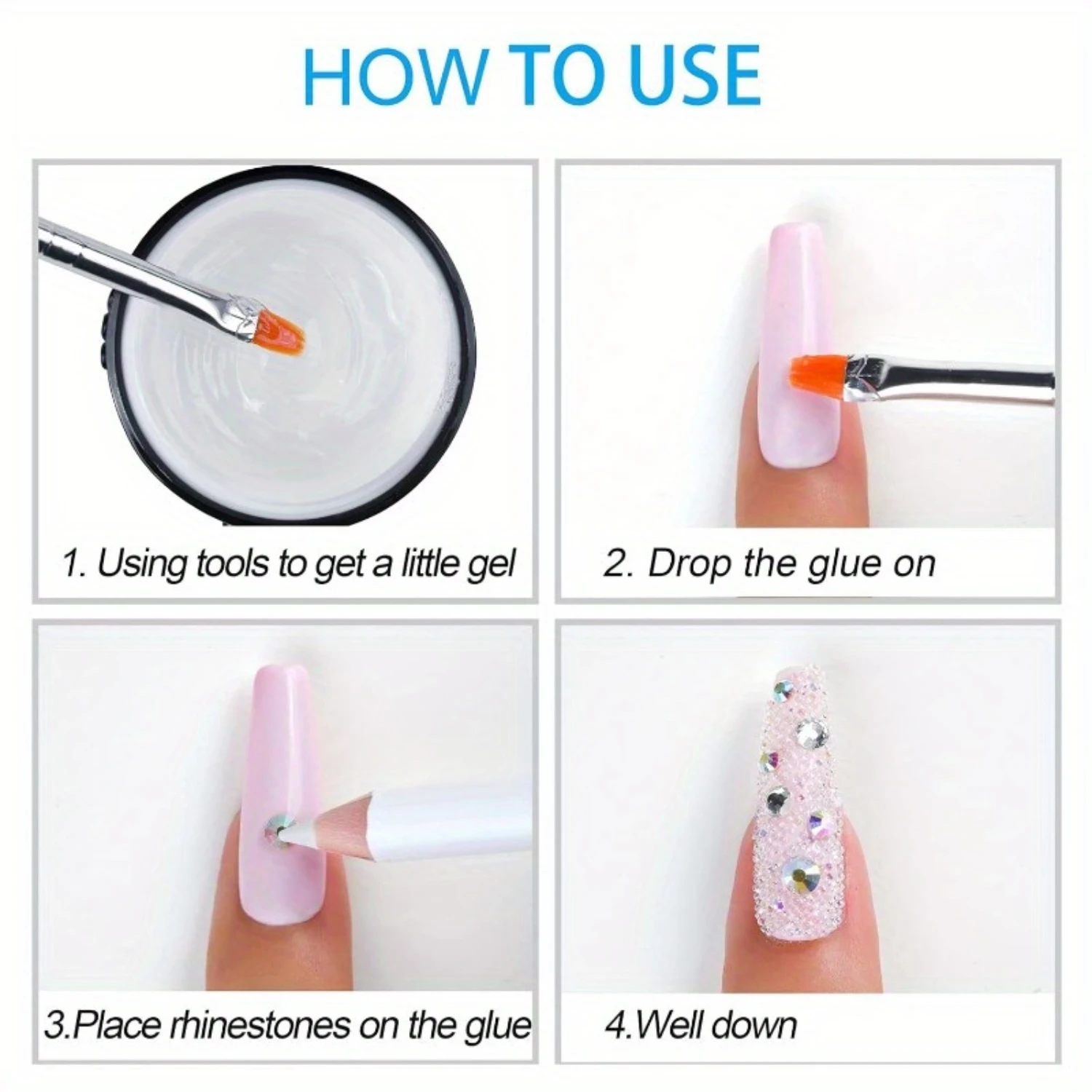 Набор страз для дизайна ногтей, драгоценные камни для ногтей AB, стразы с плоской задней поверхностью, драгоценные камни, с коробкой-органайзером/восковым карандашом/пинцетом, ремесло для дизайна ногтей