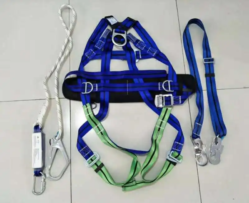 fall protection climbing roof full body Harness Safety Belt with lanyard