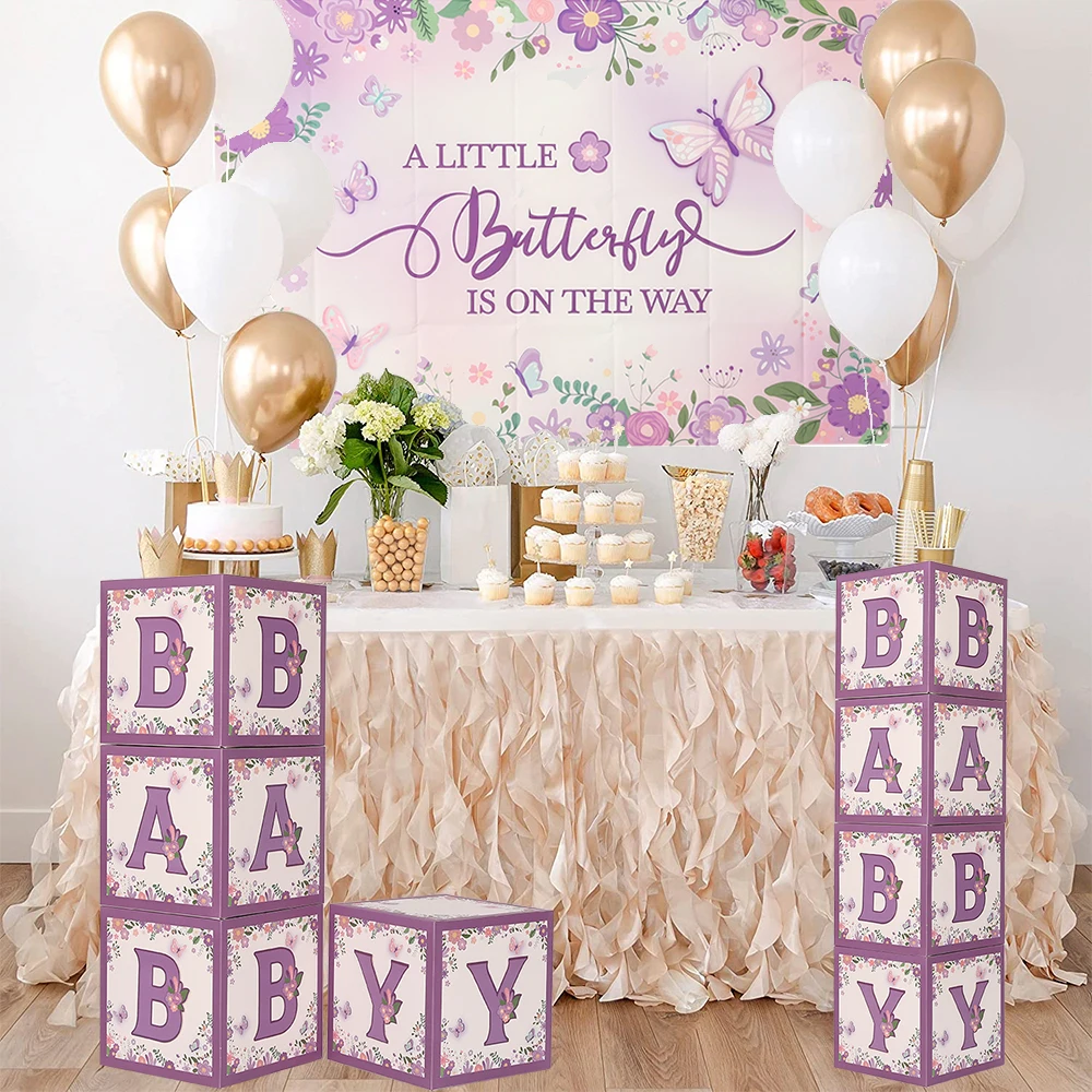 

Baby In Bloom Party Decoration Wildflower Balloon Boxes Backdrop First Birthday Gender Reveal Spring Floral Baby Shower Supplies