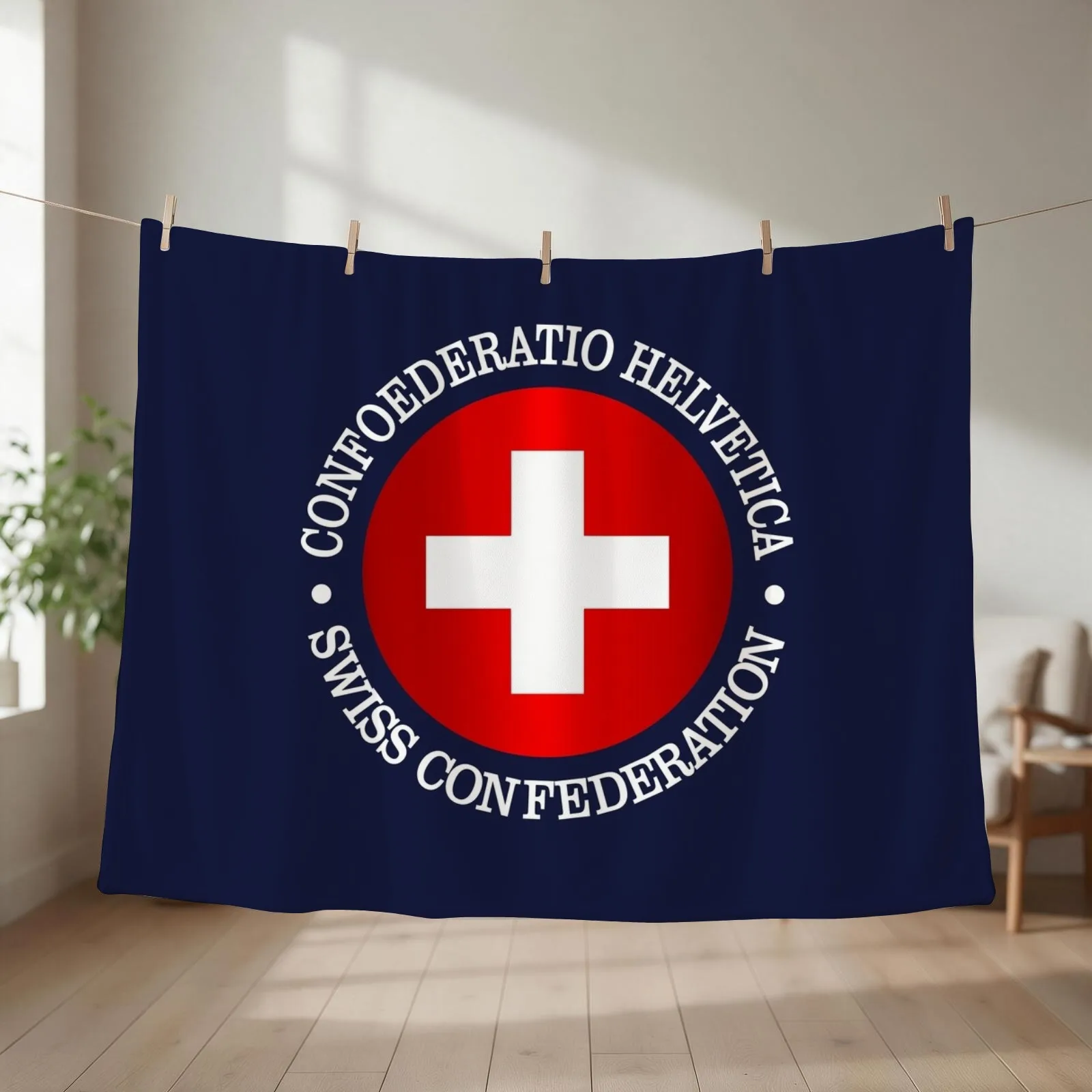 Switzerland (rd) Throw Blanket couch cozy soft plush fuzzy picnic outdoor blanket