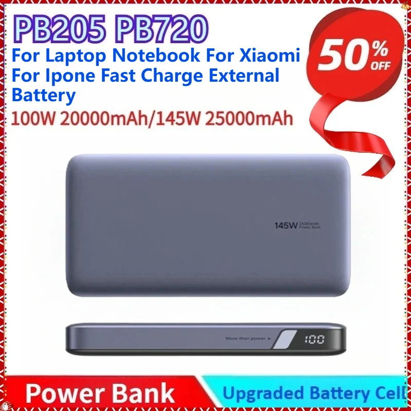 

New 25000mAh 140W Portable PD Fast Charging PowerBank for Laptop Notebook for Xiaomi for Ipone Fast Charge External Battery