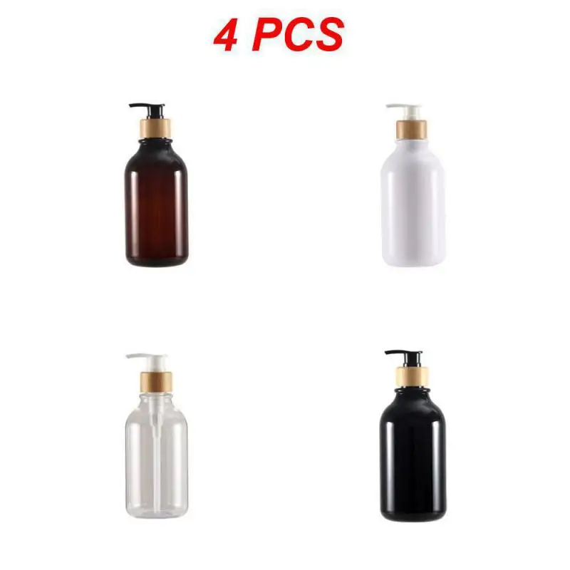 300/500ml Bathroom Soap Pump Dispenser Shampoo Kitchen Dish Wood Pump Bottle Refill Shower Gel Hand Liquid Storage Container