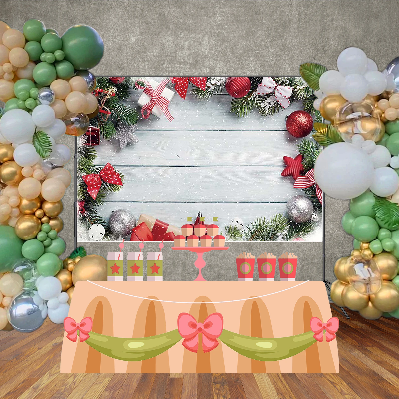 MOON.QG Board Plank Christmas Backgrounds Product Shoot Wood Wooden Photography Backdrop Custom Photocall Photozone Birthday