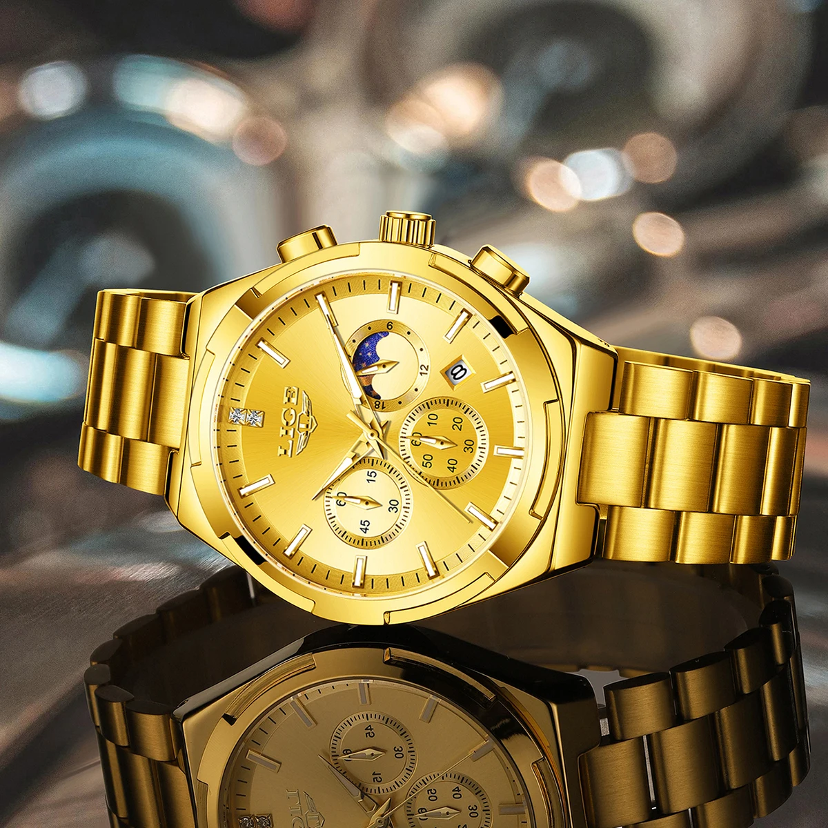 

Новые модные роскошные кварцевые мужские часы LIGE, классические деловые повседневные часы из нержавеющей стали с календарем, водонепроницаемые светящиеся мужские часы Reloj Hombre