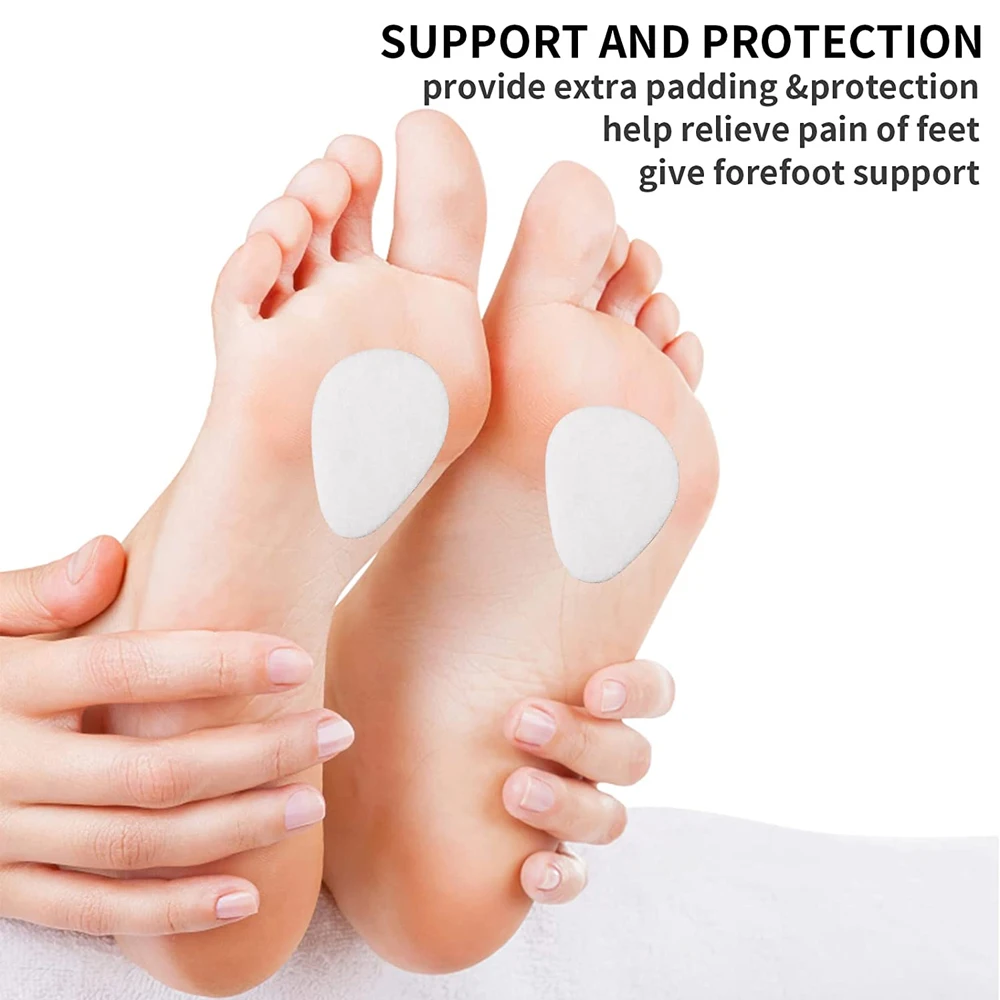 Tcare 1 Pair Felt Metatarsal Pads, Ball of Foot Cushions for Forefoot and Sole Support, Foot Pain Relief, Metatarsalgia Neuroma