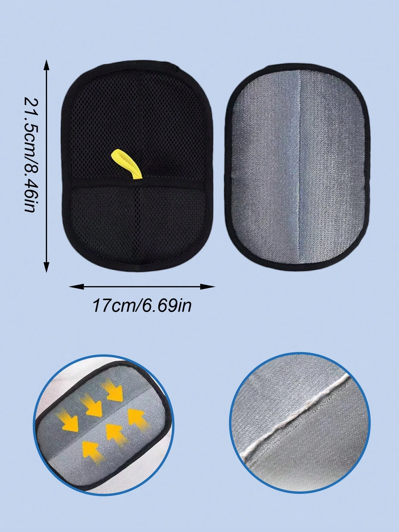 فرشاة تنظيف الشعر الداخلية للسيارة - قفاز مزيل شعر الحيوانات الأليفة الكهروستاتيكي مزدوج الجوانب، فرشاة لينت لاصقة قابلة لإعادة الاستخدام لمقاعد السيارة والأريكة، #5