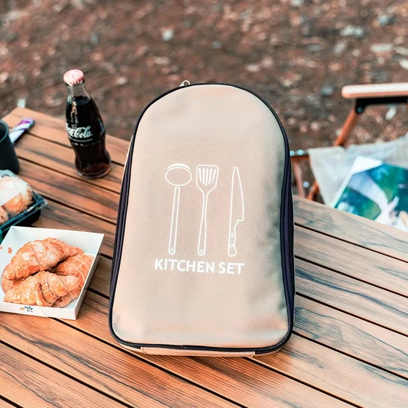 

Outdoor Cookware Bag Camping Storage Bag Portable Travel Bbq Utensil Bag Cooking Utensil Organizer Kitchen Utensil Storage Pouch