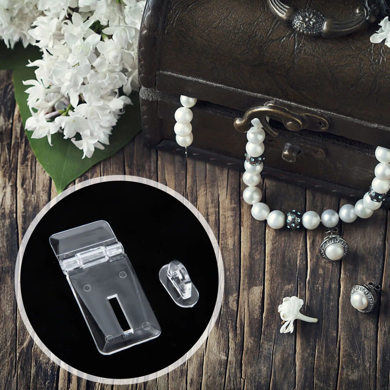 20 مجموعة من المفصلي الأكريليكي قفل مشبك شفاف لصندوق تخزين حقيبة النجارة مشروع قفل الأجهزة المتينة