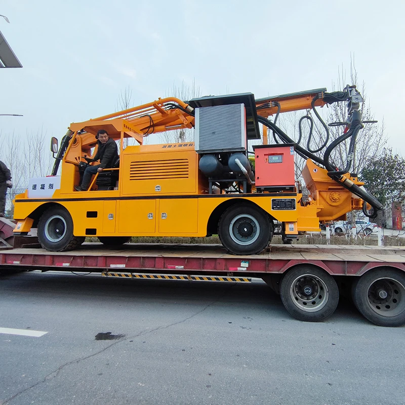 Concrete Shotcrete Machine Concrete Wet Spraying Truck with Telescopic Boom and Wireless Remote for Tunnel Construction