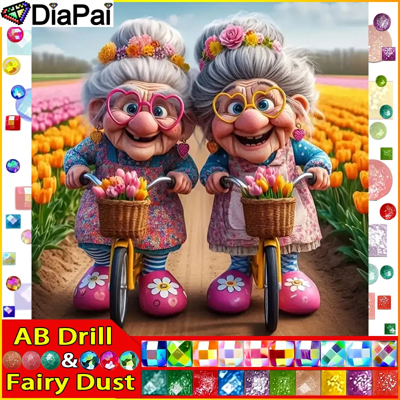 DIAPAI Fairy Dust AB 5D Diy Diamond Painting Cross Stitch 