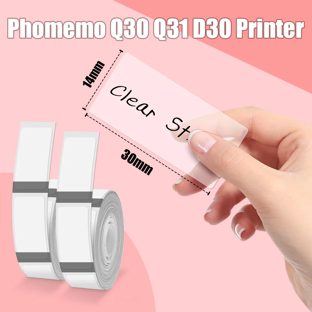 

1 Roll Phomemo Q30 D30 Label Printer Tape Sticker Waterproof Price Label Thermal Label Sticker Paper for Homo Business Office