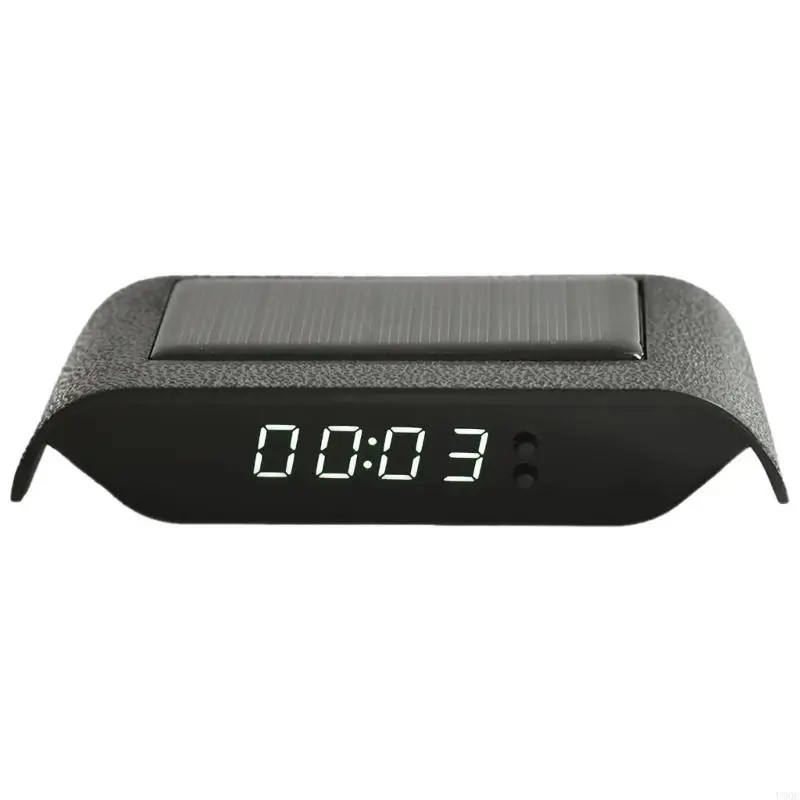 Solar Powered Vehicle Clock Noctilucence Accurate Digital Timepiece for Your Car New